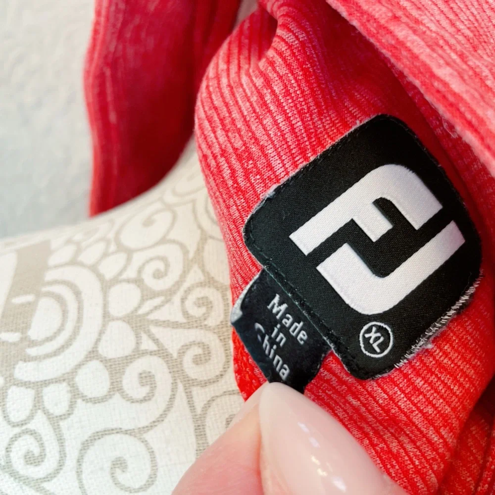 FootJoy red mens Quarter-Zip Performance Pullover – Women’s XL - Picture 8 of 9